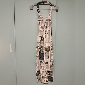 FASHION BRAND COMPANY 🛍️ stretchy halter dress backpages print NWT